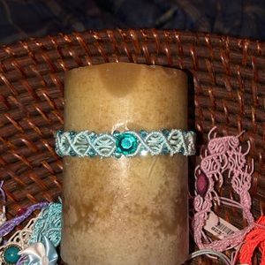 Candle decor lace wreath adjustable crystal NEW